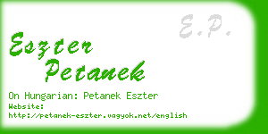 eszter petanek business card